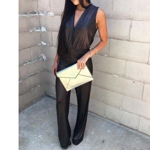Sz SMALL shimmery black jumpsuit